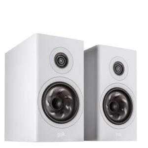 Polk Audio Alto-falante de estante grande Reserve R200 para áudio dinâmico e detalhado de home theater, tweeter Pinnacle Ring de 2,5 cm e woofer de cone de turbina de 16,5 cm, aprimorado para Dolby (Equipamentos)