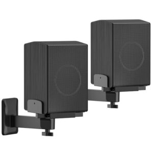 Par de suportes de parede de alto-falante ajustáveis para monitor de estúdio e alto-falante de estante com larguras que variam de 12,7 cm a 28 cm - Suportes de alto-falante de parede para Klipsch (Equipamentos)