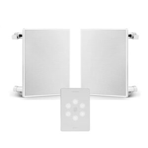 Kit de Som Ambiente para Sala de até 50m² - Amplificador de Parede HS Wall + 2 Caixas de Som de Embutir 40W (Equipamentos)