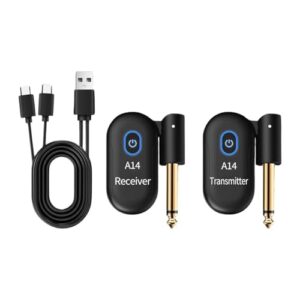 RCULWPLP Conjunto de 2 Adaptadores de áudio para Transmissor E Receptor de Guitarra para Mesa de Som. (Equipamentos)
