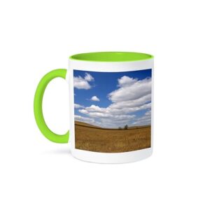 3dRose Tallgrass Prairie Preserve, Strong City, Kansas - US17 DFR0015 - David R. Frazier Caneca verde em dois tons de 425 g (Cervejas)