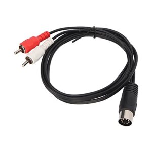 Zopsc Cabo DIN 7PIN Macho para Macho, Cabo Adaptador de Som de Blindagem Dupla, de Áudio HI FI de 3,3 Pés para Home Theater Estéreo de Carro (Equipamentos)