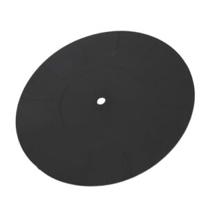 Diyeeni Tapete de Prato Giratório, Tapete Antiestático para Toca-discos, LP Antiderrapante de Borracha de 7 Polegadas Com Espessura de 3 Mm para Som Nítido de Resposta de Graves (Equipamentos)