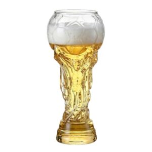 XIRUL Copo de cerveja em forma de troféu Hércules 500ml copo Pilsner transparente caneca com tema de futebol para dia de jogo bar churrasco festa decoração casa escritório e presente,White,Trophy style (Cervejas)