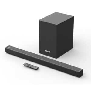 Tribit Alto-falante Soundbar S1 com subwoofer com fio para graves profundos (200 W), Home Theater de TV de 2.1 canais, Bt v5.3, tela de LED, conectividade múltipla e 4 modos de equalização, controle (Equipamentos)