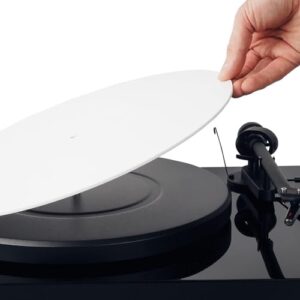 Tapete de acrílico para toca-discos de 30 cm Educe Static Dust Noise Platter Slipmat capa antiestática para toca-discos de 30 polegadas, toca-discos (branco) (Equipamentos)