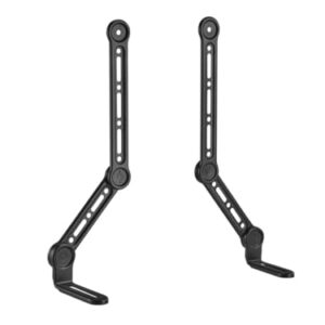 Monoprice Suporte para barra de som com suportes em forma de L, serve para a maioria das barras de som de até 15 kg e monitores de TV de até 124 cm, fácil instalação, almofadas antiderrapantes macias (Equipamentos)