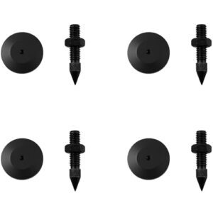 TAODAN 4 peças de pontas de isolamento de alto-falante, alto-falante M8, pontas antivibração, amplificador de CD, antiderrapante, absorção de choque, pés pregos para base de gravador de toca-discos (Equipamentos)