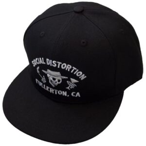 Rock Off officially licensed products Boné de beisebol Social Distortion Fullerton Skelly Snapback tamanho único preto (CDs)