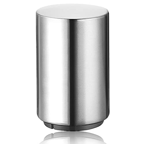 Abridor de garrafas de cerveja automático premium (aço inoxidável), sem danos às tampas, coletor magnético portátil de empurrar para baixo e desligar, ferramenta de abertura de barman rápida e divertida para tampa de saca-rolhas, barras domésticas, cozinha (Cervejas)