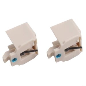 Pacote com 2 canetas de reposição ATN3600L para toca-discos, agulha de cartucho de ponta para toca-discos de vinil, compatível com AT-LP60X, AT-LP60XBT, AT-LP60-USB, branco (Discos de Vinil)