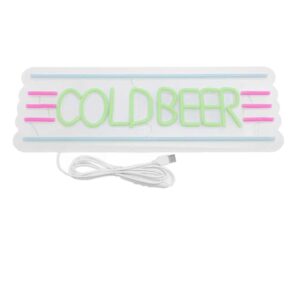 OKOVO Cerveja Fria LED Neon Sign Regulável Hangable Cerveja Fria Neon Light Sign para Bar Pub Decoração de Casa (Cervejas)