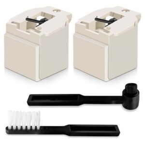 Pacote com 2 agulhas para toca-discos ATN3600L, agulha elíptica para toca-discos AT-LP60X AT-LP60XBT AT-LP60XBT-USB, toca-discos de diamante com pincel (Equipamentos)