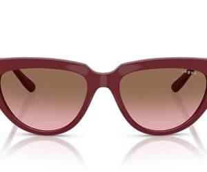 Óculos de Sol Vogue Eyewear 0VO5629S 304814 Tam 54 / Vinho - Lentes Rosa Gradiente (Vinhos)