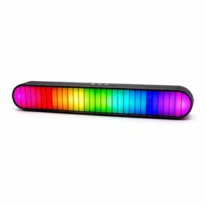 Caixa de Som Bluetooth Gamer 16W Soundbar com LED RGB em Movimento e Múltiplos Modos de Luz, Função Viva-Voz, USB, AUX, TF e Bateria de Longa Duração (Equipamentos)