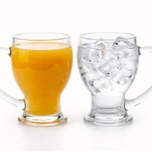 HMFDYHz Conjunto de 2 canecas de cerveja de vidro, copos de 200 ml com alças, copos sem chumbo, copos de água para chá, café, álcool, bebidas, suco, bar (Cervejas)