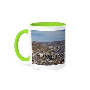 3dRose Brewery, Golden, Colorado, EUA - US06 WBI0294 - Walter Bibikow Caneca verde em dois tons de 425 g (Cervejas)