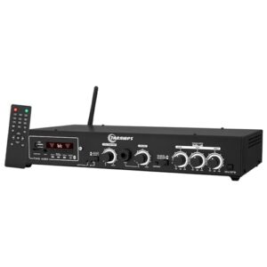 Amplificador Receiver Taramps THS 4001 com 400w Rms de Potência Conexão Bluetooth USB Rádio FM Saída Auxiliar Lojas Clínicas Bares Academias Área de Lazer Espaço Gourmet (Equipamentos)