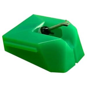 Caneta de substituição para VMN95E para Audio Technica série VM95, agulha elíptica com cantilever de alumínio para toca-discos AT-LP120X, preto (verde) (Discos de Vinil)
