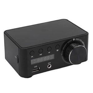 Cosiki Amplificador de Potência Bluetooth, áudio Estéreo HiFi Mini Amplificador Integrado Classe D Com Entrada USB de Disco U e Controle de Agudos de Graves, Ideal para Alto-falantes Passivos (Equipamentos)