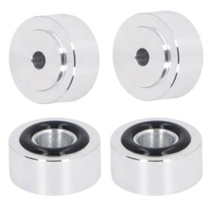 4 peças 20 x 10 mm prata liga de alumínio isolamento pés plataforma de absorção de choque para toca-discos e equipamentos de áudio (Equipamentos)