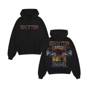 Led Zeppelin Moletom com capuz Inglewood 1977, preto, 2GG (CDs)