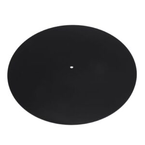 Asixxsix Tapete Giratório, Tapete Acrílico Antiestático de Redução de Ruído Com Efeito Luminoso para Toca-discos de 12 Polegadas, Melhora a Qualidade do Som, Resposta de Graves, (Preto Transparente) (Equipamentos)