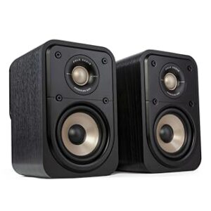 Alto-falante Polk Signature Elite ES10 Surround - Certificado de áudio de alta resolução, compatível com Dolby Atmos e DTS:X, tweeter de 2,5 cm e woofer de 10 cm, tecnologia Power Port para graves sem (Equipamentos)