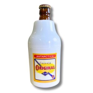 Silk Plast Porta Litrinho 300ml Suporte 3 em 1 Térmico Cerveja Lata 350ml Long Neck Branco (Cervejas)