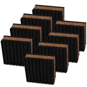 As almofadas de isolamento de som de cortiça reduzem efetivamente a vibração, elegantes e duráveis, adequadas para a maioria dos equipamentos de toca-discos, pacote com 8 (5 x 5 x 7/20.3 cm) (Discos de Vinil)