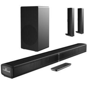 LARKSOUND Barra de som destacável 2 em 1 com subwoofer, barra de som de 78 cm para Smart TV, com conexões Bluetooth 5.3/HDMI ARC/óptica/auxiliar (Equipamentos)
