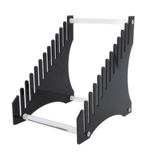 Luocute Suporte para Discos de Vinil, Unidade de Armazenamento Em Acrílico Resistente Com Estilo Minimalista retrô para 12 LPs ou 7 Singles, Organizador de álbum de Fácil Montagem (BLACK) (Equipamentos)