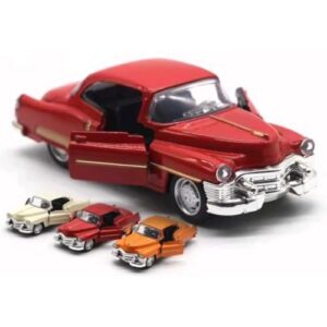 POWER TOYS Miniatura Carro carrinho de ferro metal antigo 3 modelos escala 1:36 M e r c e d e s 300S e C a d i l l a c(VERMELHO) (CDs)
