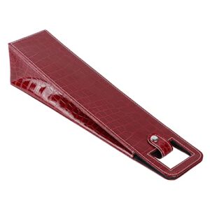 Vistreck Sacola de Couro PU para Vinho para Vinho Tinto, Cerveja e Champanhe - Transportadora Elegante e Protetora (crocodilo vermelho) (Vinhos)