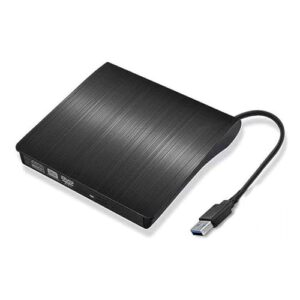 Gravador DVD Externo USB 3.0, Leitor Portátil Slim para PC e Notebook, Preto (CDs)
