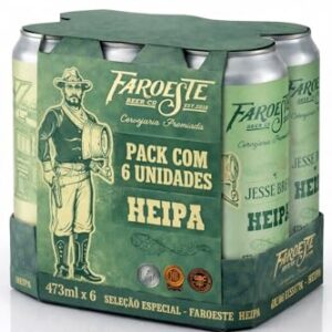 Pack 6 Latas de Cerveja Artesanal Neipa Jesse Brew 473ml Faroeste Beer (Cervejas)