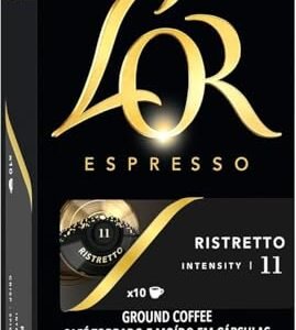 LOR Espresso Ristretto Cápsulas de Café Moído, Intensidade 11 (Café)
