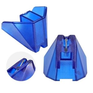 Stylus 2M Blue Substituto para cartuchos Ortofon 2M azul e vermelho 2M – ponta de diamante elíptico nude, agulha de substituição de caneta de vinil de alta fidelidade, compatível com toca-discos (Equipamentos)