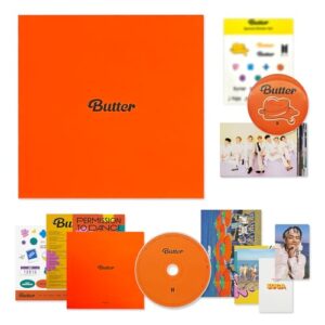 [ BUTTER ] (PHEACHES Ver.) CD-R + Photobook + Lyric Cards + Instant Photo Card + Photo Stand + Folded Message Card + Graphic Sticker + Photo Card - BTS (CDs)