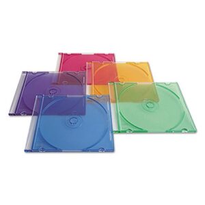 Verbatim Estojos finos para CD/DVD (0,5 cm) - Cores sortidas - Pacote com 50 (CDs)