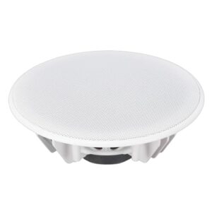VBESTLIFE Caixa de Som de Embutir No Teto, Redonda de 6 Polegadas Com Montagem Embutida e Revestimento Magnético Em Aço para Graves Potentes, 15-40W para Sistemas de Home Theater (Equipamentos)