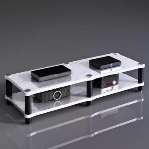 Suporte de mídia AV de vários níveis HiFi Rack com absorção de choque, grandes suportes estéreo para amplificadores, alto-falantes e toca-discos, solução de armazenamento de áudio e vídeo doméstico (Equipamentos)