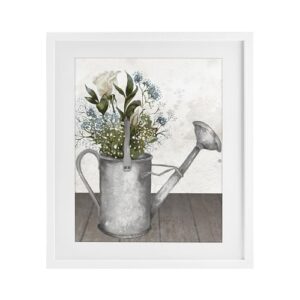 Stupell Industries "Regador de jarro floral", impressão emoldurada sob vidro, branco, 43 x 53 cm, fácil de pendurar e resistente, feito nos EUA, por Elizabeth Medley (CDs)