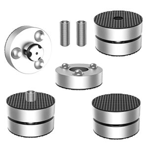 HiFi Suporte para alto-falante IF4023S (40 x 23 mm), 4 conjuntos de almofadas de base de toca-discos (IF4023, prata) (Equipamentos)
