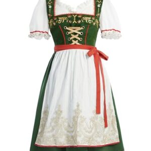 haikyuu Vestido feminino Dirndl alemão Oktoberfest, fantasia de cerveja bávara, carnaval, Halloween, Verde, G (Cervejas)