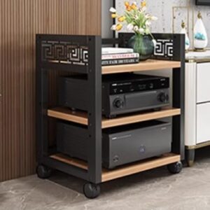 Suporte de torre de áudio com várias camadas, suporte de torre de áudio com componente AV prateleira de canto ajustável, suporte de áudio Hi-Fi, solução de armazenamento de CD Player (Equipamentos)