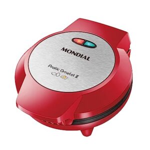 MONDIAL Omeleteira Pratic Omelet II, Vermelho/Inox, 800W, 220V - OM-04-RI