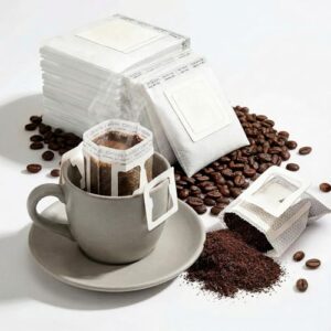 Coador de Café Dose Única com 50 Filtros Descartáveis 7,5x9cm para Café Gourmet Passado Manual Individual Prático Higiênico Ideal para Casa Escritório e Viagem (Café)