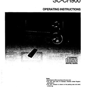 Technics SC-CH900 SL-CH900 SU-CH900 SH-CH900 RS-CH900 CD Owners Manual Reprint [Plastic Comb] [Jan 01, 1900] Every Instruction Manual (CDs)
