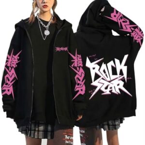 Jaqueta com capuz SKZ Album STAR Felix Hyunjin Bangchan Lee Know com zíper, Preto 09, P (CDs)
